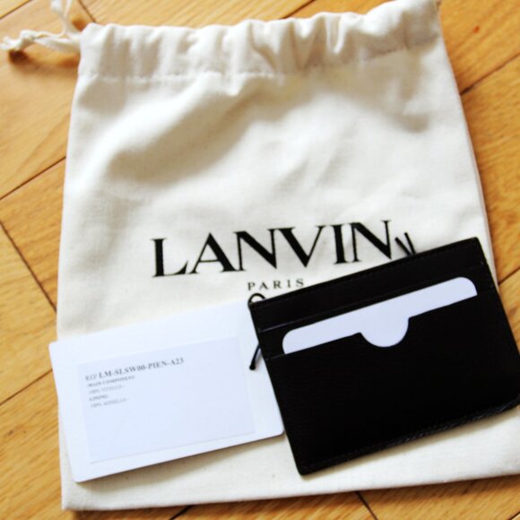 BNWT AW23 LANVIN TWO-TONE LEATHER CARDHOLDER - Picture 3 of 5